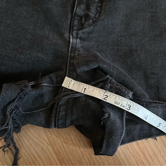 Madewell Black High Rise Denim Shorts Size 24 - Picture 7 of 8